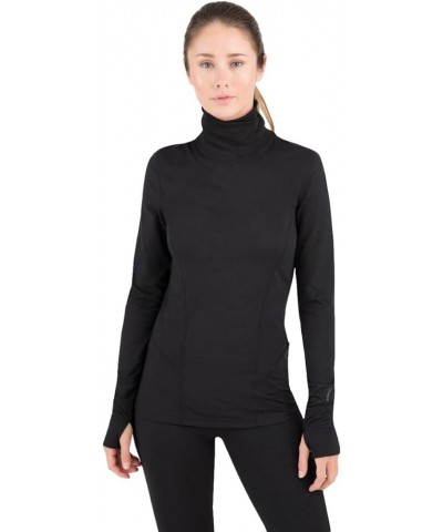 Women's Cloud Nine 4-Way Stretch Brushed Turtle Neck Black X-Small $10.73 Activewear