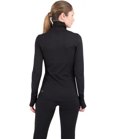 Women's Cloud Nine 4-Way Stretch Brushed Turtle Neck Black X-Small $10.73 Activewear