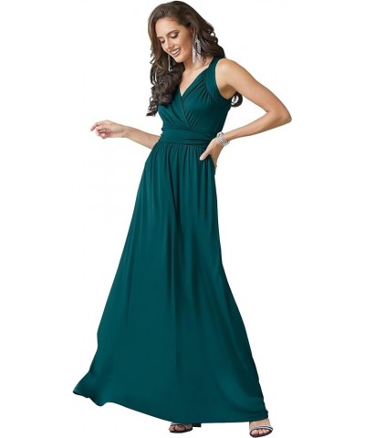 Womens Long Sleeveless Flowy Bridesmaid Cocktail Evening Gown Maxi Dress Blue / Green Jade $21.98 Dresses