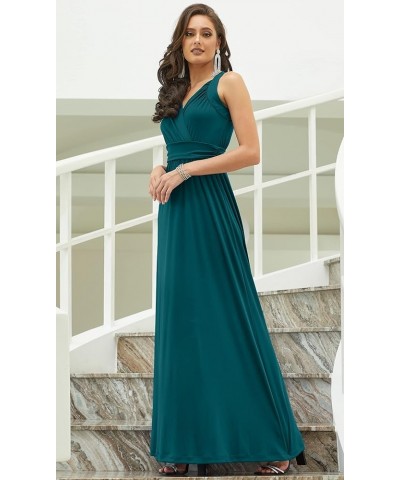 Womens Long Sleeveless Flowy Bridesmaid Cocktail Evening Gown Maxi Dress Blue / Green Jade $21.98 Dresses