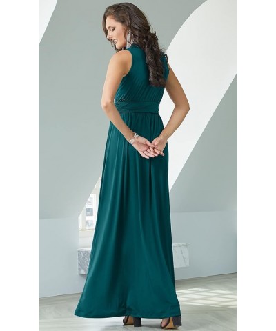 Womens Long Sleeveless Flowy Bridesmaid Cocktail Evening Gown Maxi Dress Blue / Green Jade $21.98 Dresses