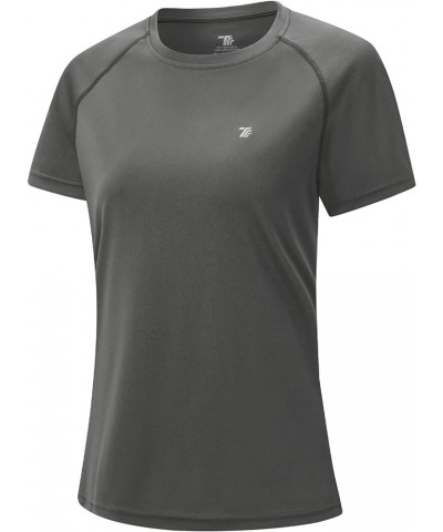 Women's Short Sleeve Shirts UPF 50+ Sun Protection Quick Dry Active Swim Shirts Rashguard Workout Top Deep Grey $10.31 Swimsuits