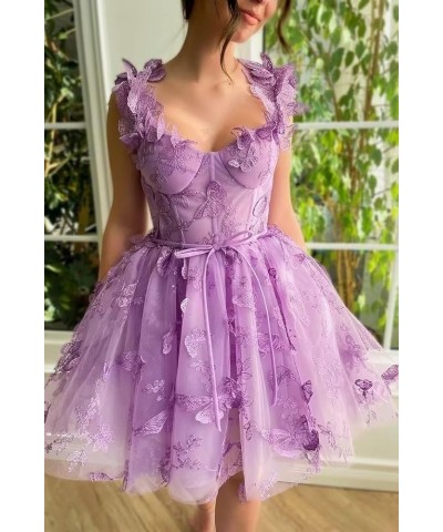 3D Flowers Homecoming Dresses for Teens Tulle Lace Appliques Sweetheart Short Prom Cocktail Dress 2023 Coral $28.67 Dresses