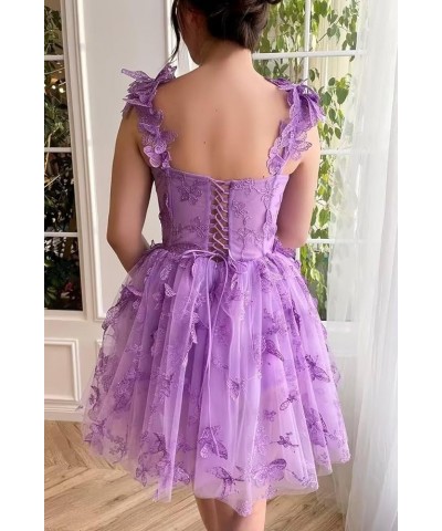 3D Flowers Homecoming Dresses for Teens Tulle Lace Appliques Sweetheart Short Prom Cocktail Dress 2023 Coral $28.67 Dresses