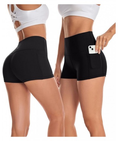 Women's 2 Pack Naked Feeling Buttery Soft Yoga Shorts - 3"/ 8" High Waist Workout Running Biker Shorts with Pockets 3" Shorts...