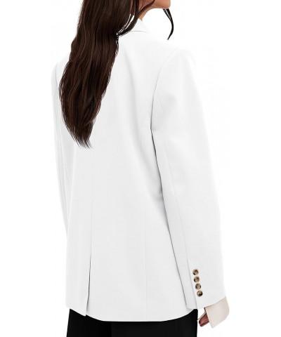 Women's Oversized Blazers Long Sleeve Lapel Button Work Office Jacket Blazer White $12.74 Blazers