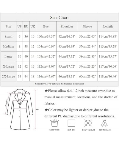 Coats for Women Long Solid Double Breasted Long Sleeves Pocketless Coat Outwear Decoration with Pockets 1-khaki $20.39 Jackets