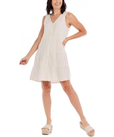 Women's Mindy Tiered Dress Cream $30.62 Dresses