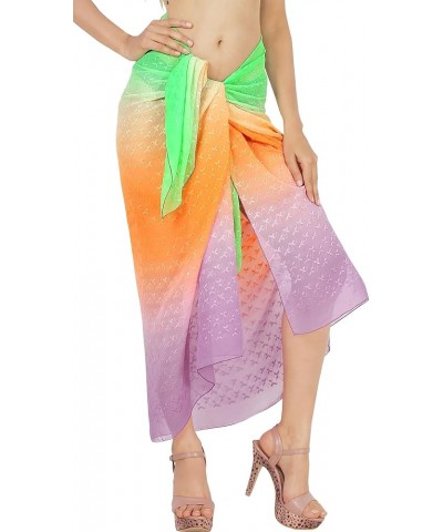 Sarong Swimsuit Coverup for Women Chiffon Long Bathing Suit Wrap Sheer Bathing Suit Skirts Grass, Solid $9.59 Swimsuits