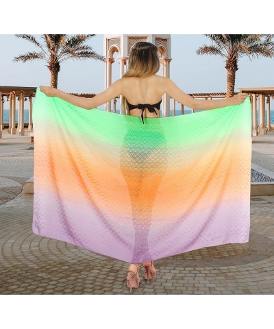 Sarong Swimsuit Coverup for Women Chiffon Long Bathing Suit Wrap Sheer Bathing Suit Skirts Grass, Solid $9.59 Swimsuits