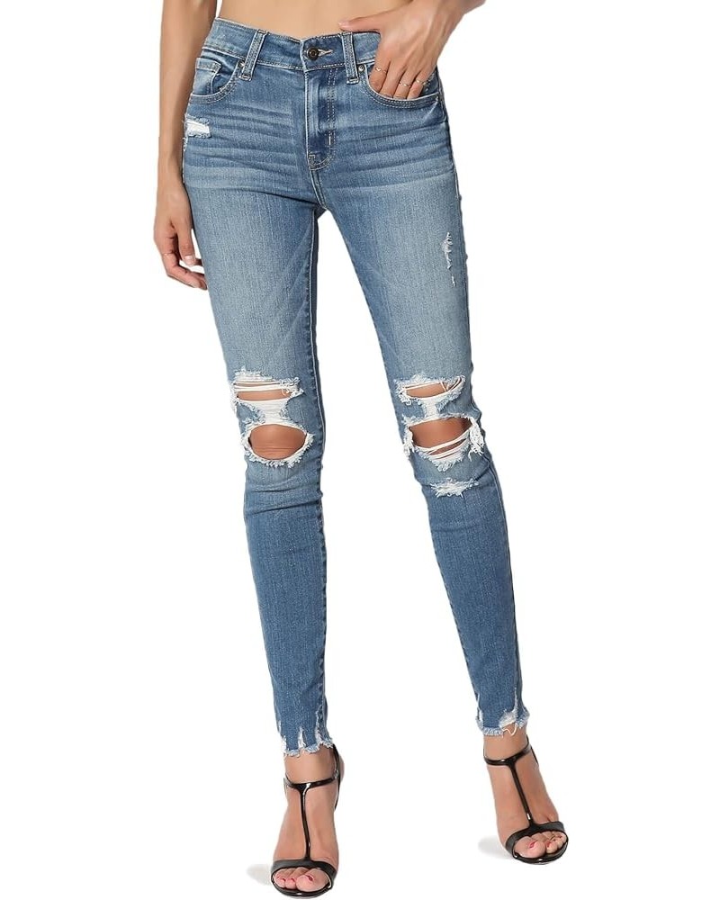 Vintage Distressed Washed Stretch Denim Skinny Jeans Has Medium $25.19 Jeans