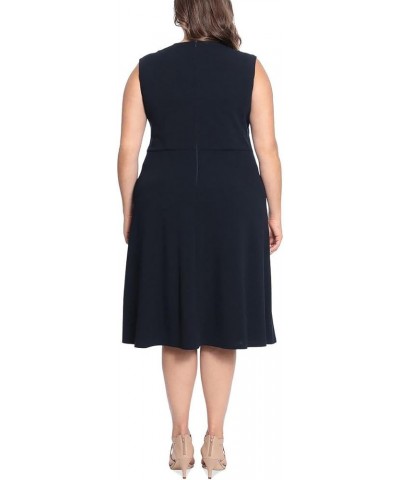 Womens Plus Keyhole Calf Midi Dress Twilight $20.69 Dresses