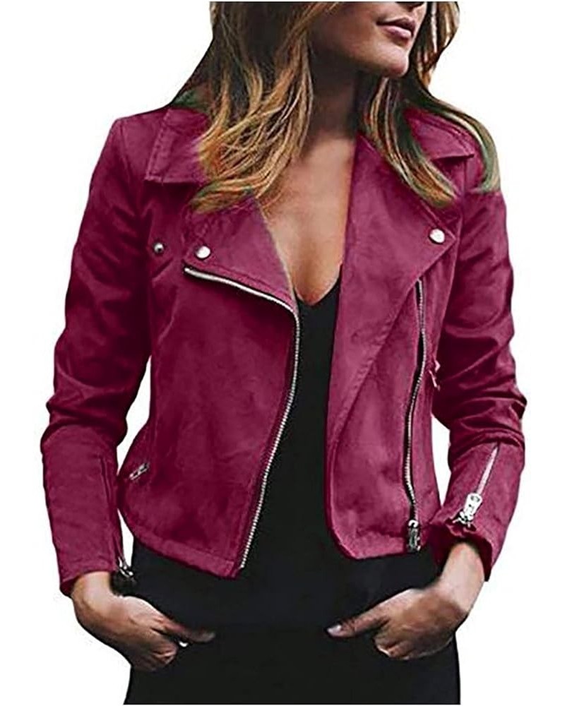 Womens Leather Jacket Real Leather Jacket Women 2023 Leather Motorcycle Jacket Moto Jacket Casual Fall Tops Real Leather Jack...