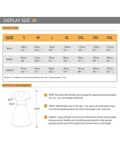 Women Casual Dress Van Gogh 3D Print V-Neck Short Sleeves A-Line Swing Midi Dresses Mushroom Butterfly Wave Point $10.63 Dresses