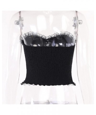 Womens Gothic Crop Top Goth Grunge Lace Tank Tops Punk Y2k Cami Alt Shirts Streetwear Casual Camisole Black 6 $13.80 Tanks