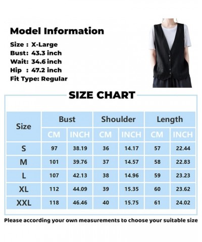 2023 Womens Cotton Linen Vest Top Fashion Casual Sleeveless Button Down Jacket Lightweight Summer Loose Vests B Beige $8.23 V...