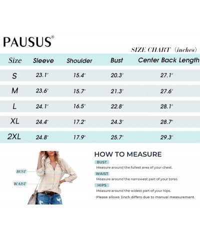 Womens Button Down Shirts with Pockets Long Sleeve Office V Neck Casual Business Blouses Tops Slim Fit Dress Shirt Light Khak...