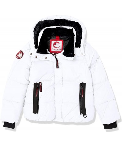 Women's Heavyweight Puffer Jacket White $36.06 Jackets