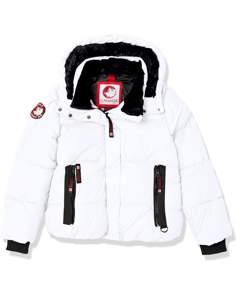 Women's Heavyweight Puffer Jacket White $36.06 Jackets