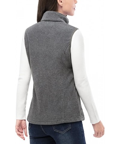 Women's Fleece Vest, Lightweight Warm Polar Soft Vests Outerwear with Zip Up Pockets, Sleeveless Jacket for Winter Dark Grey ...