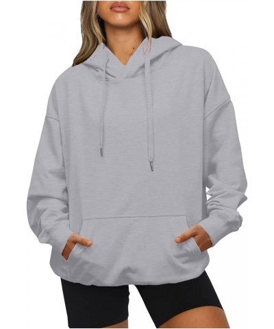 Hoodies for Women Hoodies Y2K Womens Oversized Hoodies Fleece Sweatshirts Long Sleeve Sweaters Pullover with Pocket 04-gray $...