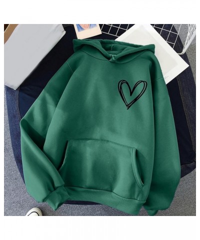 Women's Print Long Sleeved Sweatshirt Blouse Pullover Solid Color Hooded Light Clothe Knitted Jacket Green-1 $4.79 Hoodies & ...