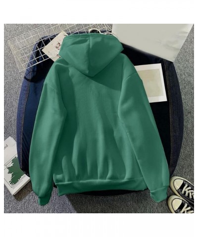 Women's Print Long Sleeved Sweatshirt Blouse Pullover Solid Color Hooded Light Clothe Knitted Jacket Green-1 $4.79 Hoodies & ...