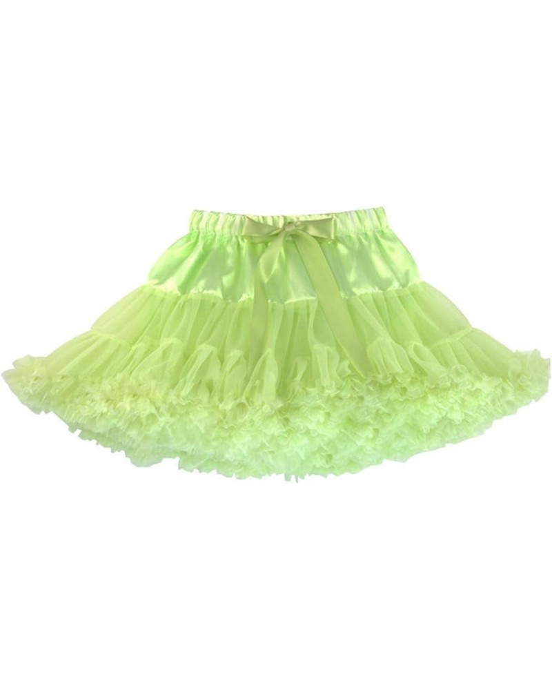 Women Tiered Tulle Pleated Tutu Skirt Princess Ballet Dance Pettiskirt Light Green $14.25 Skirts