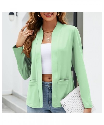 Blazer Jackets for Women，Casual Blazers Long Sleeve Open Front Work Jackets Blazer Summer Office Blazers Coats Z02green $12.5...