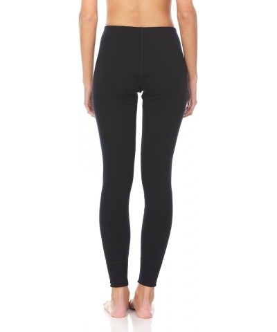 Women's Midweight 100% Merino Wool Base Layer Bottoms - Winter Leggings - Cold Weather Thermals - Anti Odor Black $22.44 Acti...