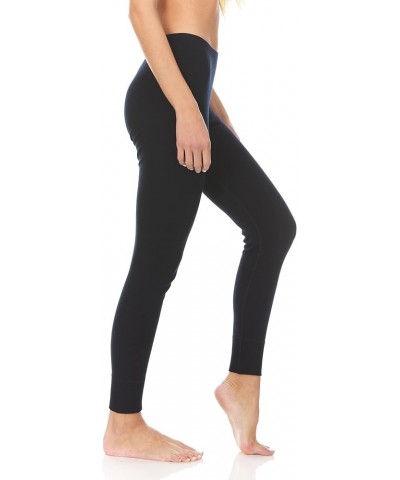 Women's Midweight 100% Merino Wool Base Layer Bottoms - Winter Leggings - Cold Weather Thermals - Anti Odor Black $22.44 Acti...