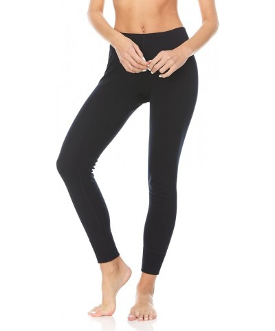 Women's Midweight 100% Merino Wool Base Layer Bottoms - Winter Leggings - Cold Weather Thermals - Anti Odor Black $22.44 Acti...