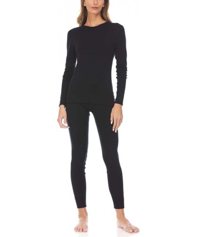 Women's Midweight 100% Merino Wool Base Layer Bottoms - Winter Leggings - Cold Weather Thermals - Anti Odor Black $22.44 Acti...