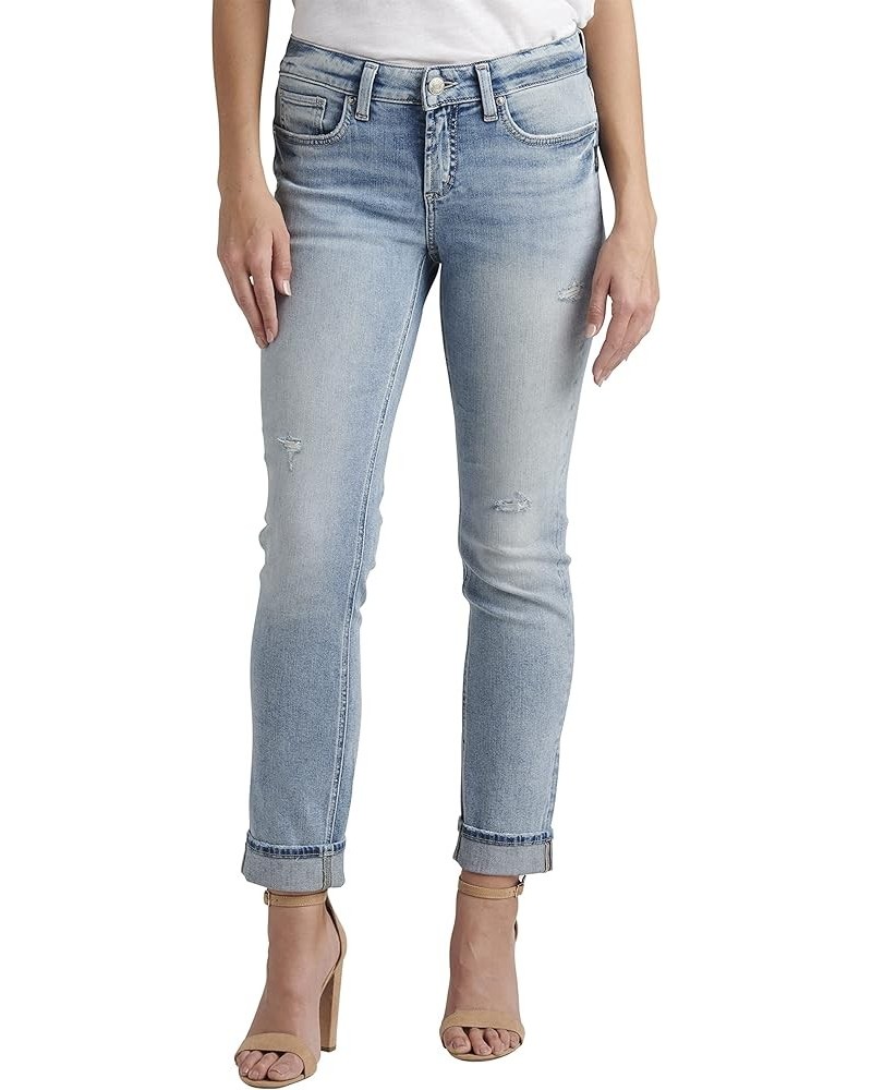 Women's Elyse Mid Rise Comfort Fit Straight Leg Jeans Light Wash Epx186 $31.65 Jeans