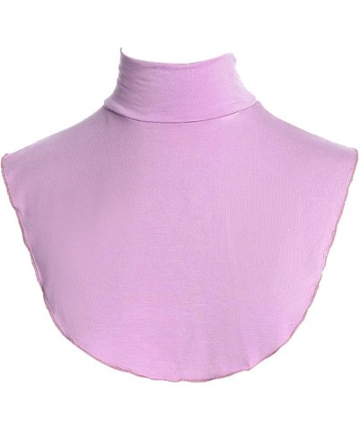 Detachable Cotton Half Top Collar Neck Dickey False Fake Turtleneck Neck Warmer Light Purple D $3.80 Blouses