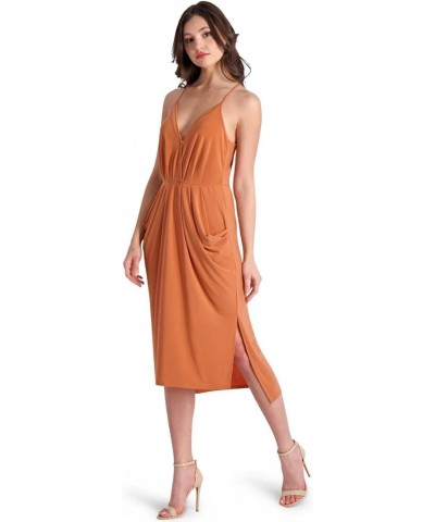 Della Women’s Sleeveless Draped Midi Dress with Front Pockets Sienna $10.44 Dresses