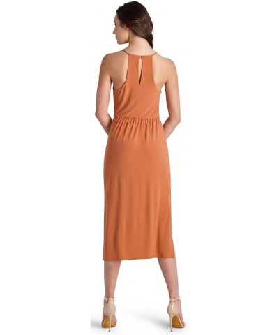 Della Women’s Sleeveless Draped Midi Dress with Front Pockets Sienna $10.44 Dresses