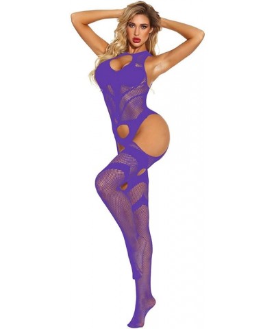 Lingerie Sexy Women Crotchless Ladies Lingerie Sexy Sets Plus Size Slutty Womens Exotic Lingerie Leotard One Piece Purple 1 $...