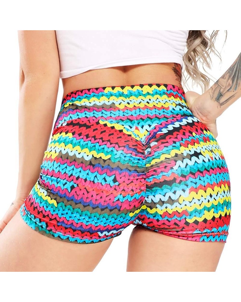 Women Scrunch Booty Sexy Shorts High Waist Gym Workout Butt Lifting Yoga Short Hot Costume Outfit 1 Print Braid $10.50 Others