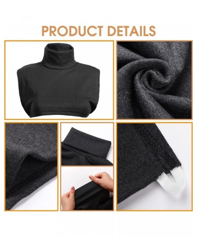 Dickey Collar for Women 4 Pieces Fake Mock Turtleneck Faux Turtleneck Collar Detachable Turtleneck Insert Turtleneck Dickey C...