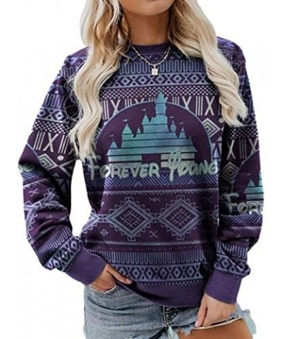 Western Shirts for Women Long Sleeve Crewneck Western Sweatshirt Loose Fit Tunic Tee Plus Size Pollover Tops Purple Aztec $13...