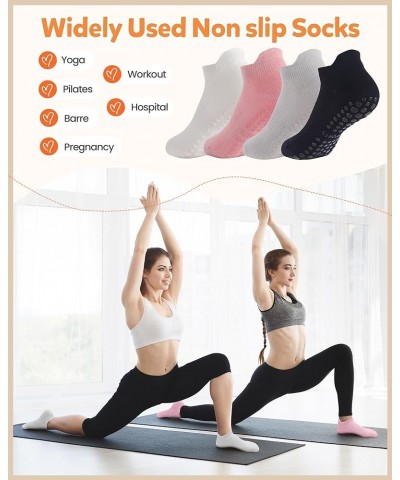 12 Pairs Non Slip Pilates Socks with Grips for Women Anti Skid Athletic Socks Non Slip Grippy Socks Yoga Socks Romantic $14.0...