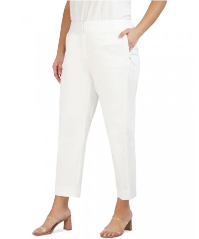 Womens White Zippered Pocketed Ankle Skinny Pants Plus 14W $11.07 Pants