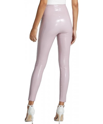 Women's Faux Patent Leather Perfect Control Leggings Mauve $35.00 Leggings