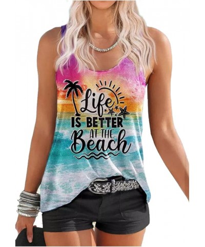 Sun Sand and in My Hand Tank Tops Womens Hawaii Summer Beach Graphic Sleeveless T Shirt Cute Country Vacation Tank Cami Color...