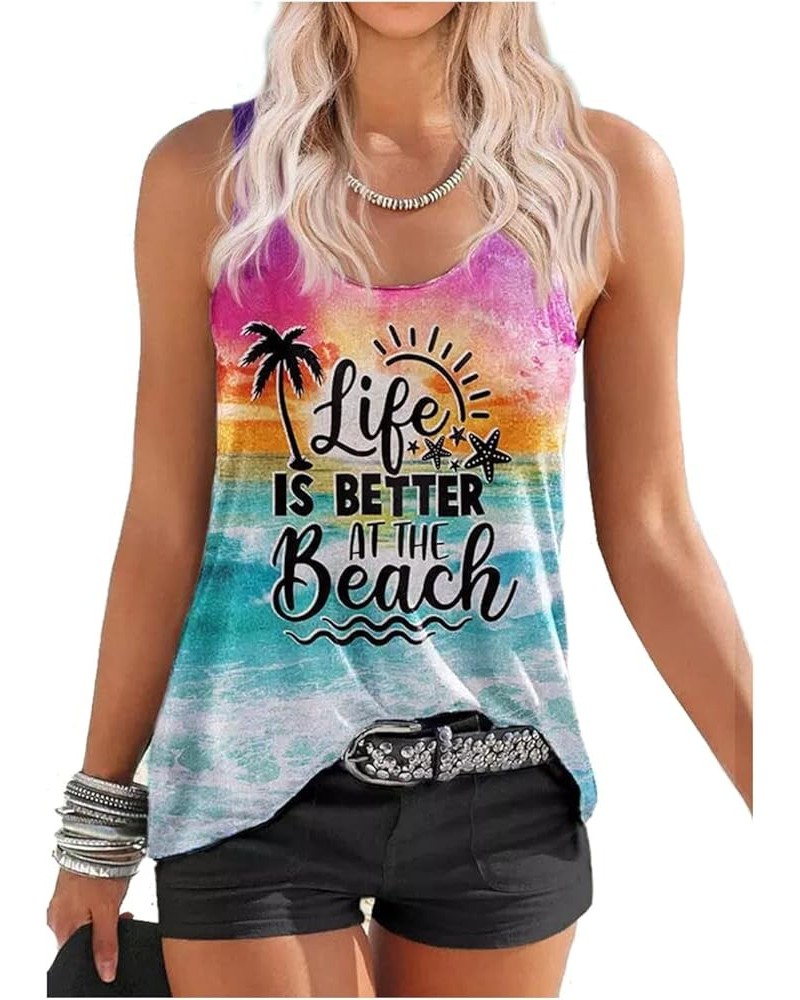 Sun Sand and in My Hand Tank Tops Womens Hawaii Summer Beach Graphic Sleeveless T Shirt Cute Country Vacation Tank Cami Color...