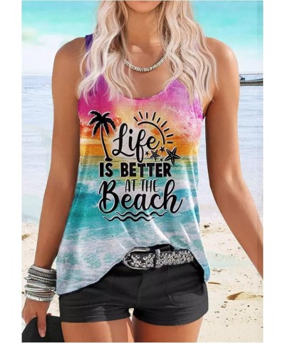 Sun Sand and in My Hand Tank Tops Womens Hawaii Summer Beach Graphic Sleeveless T Shirt Cute Country Vacation Tank Cami Color...