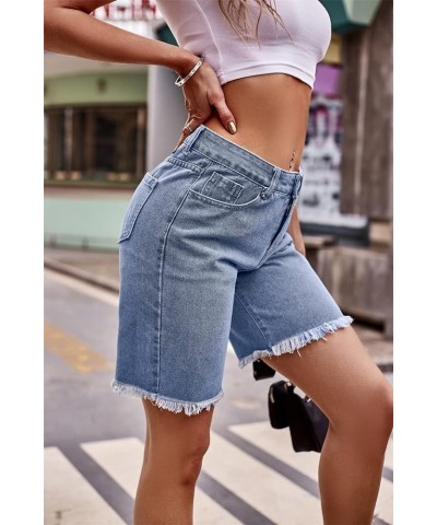 Women's Jorts Y2k Baggy Jean Shorts Casual High Waist Straight Leg Long Denim Shorts Y2k Aesthetic Streetwear Raw Hem $11.20 ...