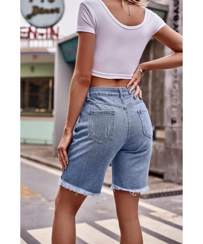 Women's Jorts Y2k Baggy Jean Shorts Casual High Waist Straight Leg Long Denim Shorts Y2k Aesthetic Streetwear Raw Hem $11.20 ...