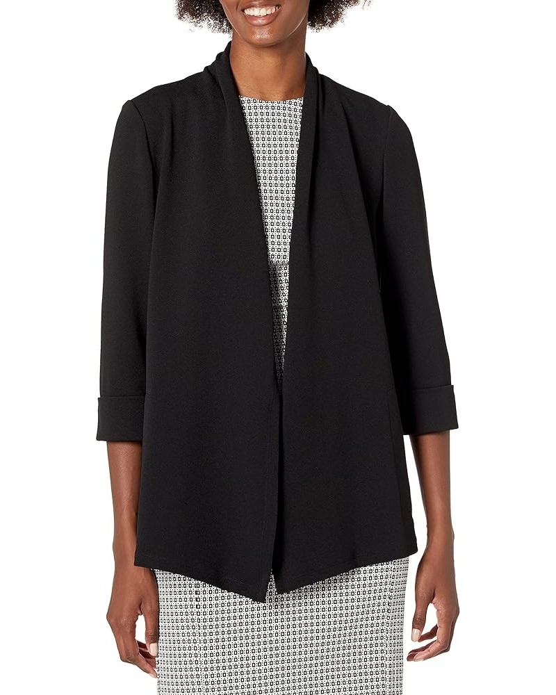 womens Cardigan Jacket With Sideseam Pocket Black $35.59 Blazers